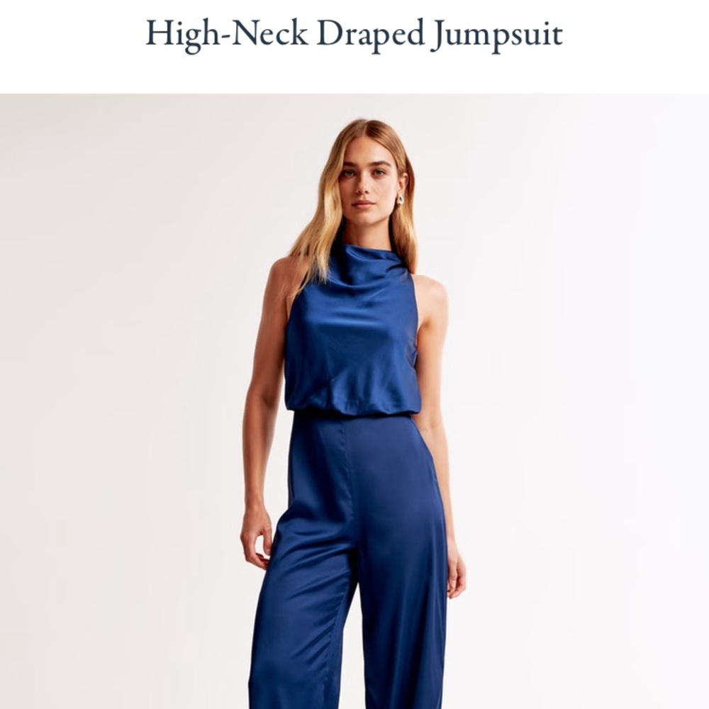 Abercrombie and Fitch Elegant Blue Jumpsuit - XL Tall